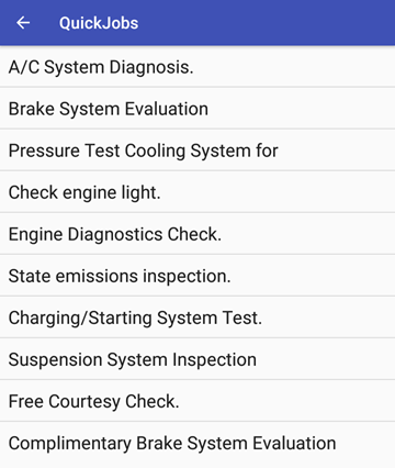 a list of quickjobs